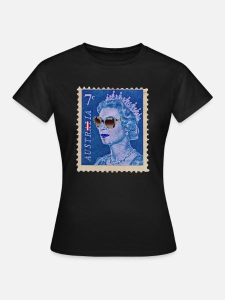 Austria (stamp) - Frauen T-Shirt - Schwarz