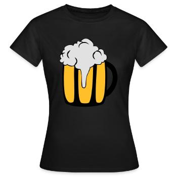 Bierglas - Frauen T-Shirt - Schwarz - Vorne - AI Model Female 172 dark (172cm)