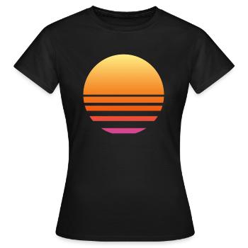 Sonnenuntergang - Frauen T-Shirt - Schwarz - Vorne - AI Model Female 172 dark (172cm)