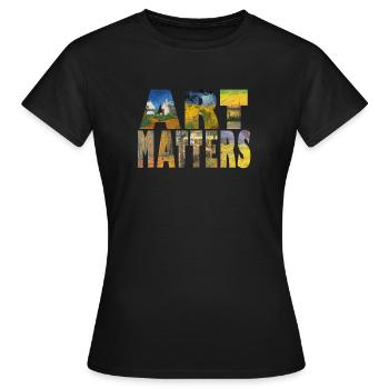 Art Matters Van Gogh Collage - Women's T-Shirt - black - Front - AI Model Female 172 dark (172cm)