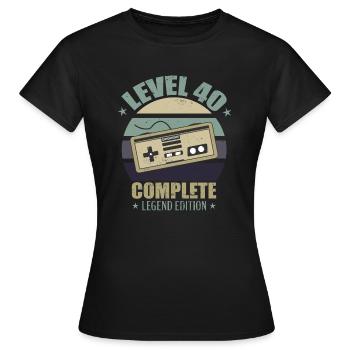 Niveau 40 - T-shirt Femme - noir - Devant - AI Model Female 172 dark (172cm)