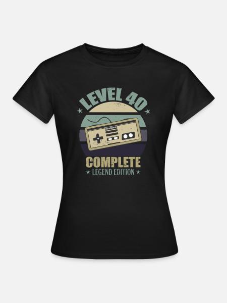 Level 40 - Frauen T-Shirt - Schwarz