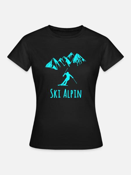skifahren - Frauen T-Shirt - Schwarz