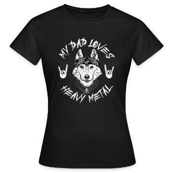 HUSKY - T-shirt Femme - noir - Devant - AI Model Female 172 dark (172cm)