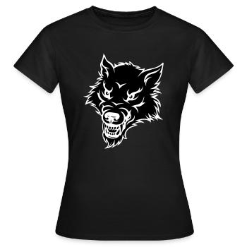 wolf - Frauen T-Shirt - Schwarz - Vorne - AI Model Female 172 dark (172cm)