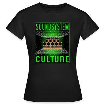 Espace culturel Soundsystem - T-shirt Femme - noir - Devant - AI Model Female 172 dark (172cm)