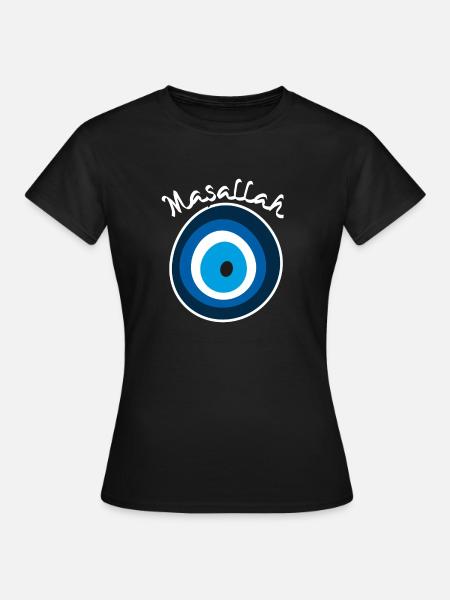 Masallah nazar, evil eye - Women's T-Shirt - black