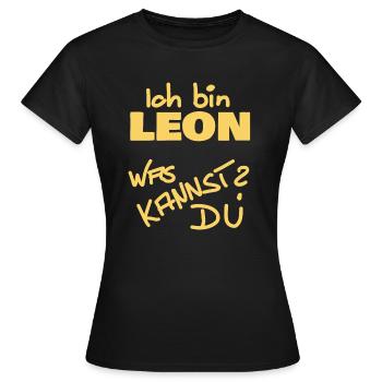 Leon - Frauen T-Shirt - Schwarz - Vorne - AI Model Female 172 dark (172cm)