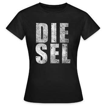 Conception de lettrage diesel pour les conducteurs diesel - T-shirt Femme - noir - Devant - AI Model Female 172 dark (172cm)