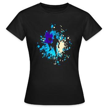 Astuces de football Color Splash - T-shirt Femme - noir - Devant - AI Model Female 172 dark (172cm)