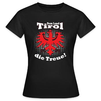 Dem Land Tirol die Treue Tirol Shirt - Frauen T-Shirt - Schwarz - Vorne - AI Model Female 172 dark (172cm)
