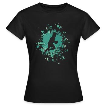 Quarterback Color Splash - Frauen T-Shirt - Schwarz - Vorne - AI Model Female 172 dark (172cm)