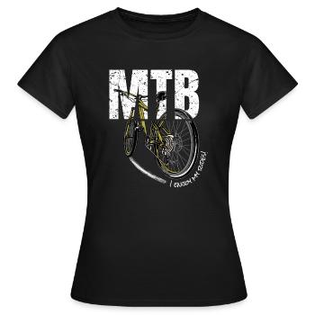 MTB - I enjoy my rides! - Frauen T-Shirt - Schwarz - Vorne - AI Model Female 172 dark (172cm)