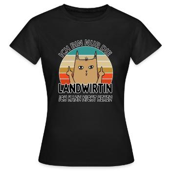 Landwirtin - Frauen T-Shirt - Schwarz - Vorne - AI Model Female 172 dark (172cm)