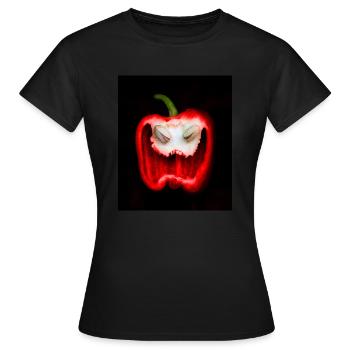 rire démoniaque rouge pour Halloween - T-shirt Femme - noir - Devant - AI Model Female 172 dark (172cm)