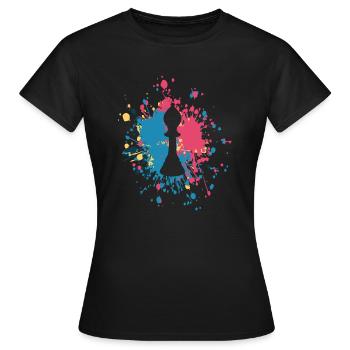 Chess Bishop Color Splash - Women's T-Shirt - black - Front - AI Model Female 172 dark (172cm)