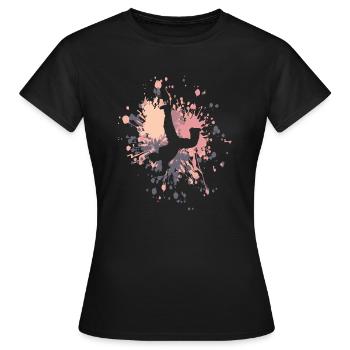 Éclaboussure de couleur de breakdance - T-shirt Femme - noir - Devant - AI Model Female 172 dark (172cm)