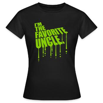 at The Favorite Uncle - Women's T-Shirt - black - Front - AI Model Female 172 dark (172cm)