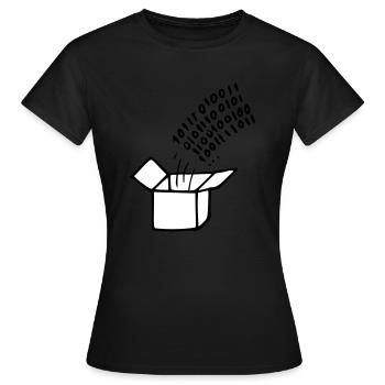 OpenSource Code - T-shirt Femme - noir - Devant - AI Model Female 172 dark (172cm)