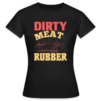 VIANDE SALE CAOUTCHOUC DRÔLE - T-shirt Femme - noir - Devant - AI Model Female 172 dark (172cm)