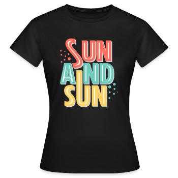 Sun and Sun - Women's T-Shirt - black - Front - AI Model Female 172 dark (172cm)