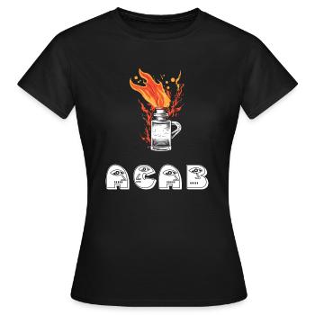 ACAB - T-shirt Femme - noir - Devant - AI Model Female 172 dark (172cm)