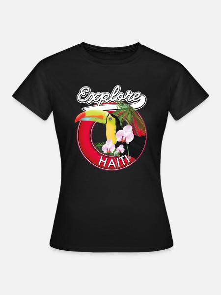 Explore Haiti vintage logo - Women's T-Shirt - black