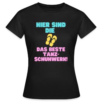Flip-Flop Fiesta: Mallorca Party-Design - Frauen T-Shirt - Schwarz - Vorne - AI Model Female 172 dark (172cm)