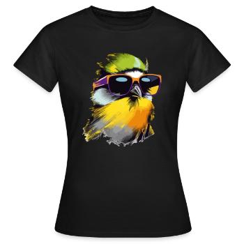 Cui la mésange - T-shirt Femme - noir - Devant - AI Model Female 172 dark (172cm)