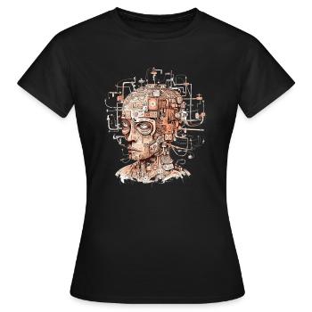 abstrait - T-shirt Femme - noir - Devant - AI Model Female 172 dark (172cm)