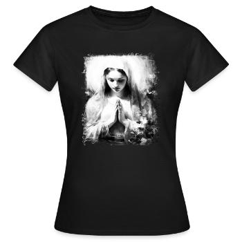 Sainte Marie Marie Vierge Marianne Vierge Marie Sainte - T-shirt Femme - noir - Devant - AI Model Female 172 dark (172cm)