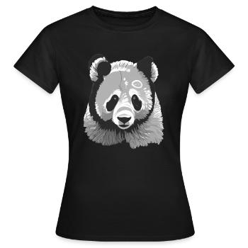 Stilisierter Baby-Panda - Frauen T-Shirt - Schwarz - Vorne - AI Model Female 172 dark (172cm)