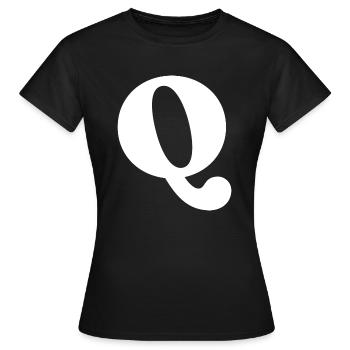 Buchstabe q - Frauen T-Shirt - Schwarz - Vorne - AI Model Female 172 dark (172cm)