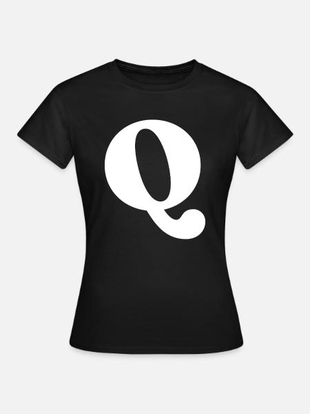 Lettre q - T-shirt Femme - noir