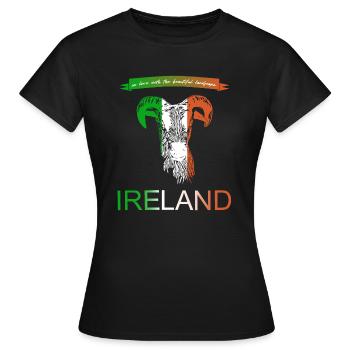 Irlande Irlande moutons - T-shirt Femme - noir - Devant - AI Model Female 172 dark (172cm)