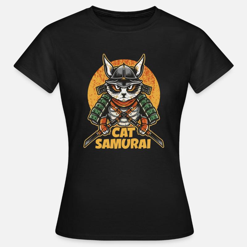 Cat Samurai - Women's T-Shirt - black