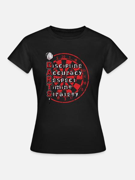 Darts Fähigkeiten - Frauen T-Shirt - Schwarz