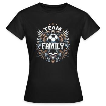 familie handball vater außenspieler elternschaft - Frauen T-Shirt - Schwarz - Vorne - AI Model Female 172 dark (172cm)