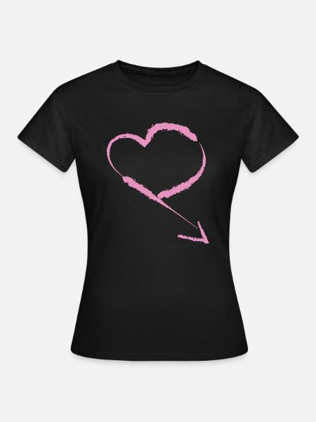 Saint-Valentin, je t'aime sur - T-shirt Femme - noir