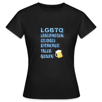 LG Bière Octobre Bavière - T-shirt Femme - noir - Devant - AI Model Female 172 dark (172cm)