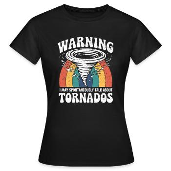 L’amour des tempêtes et des phénomènes météorologiques - T-shirt Femme - noir - Devant - AI Model Female 172 dark (172cm)