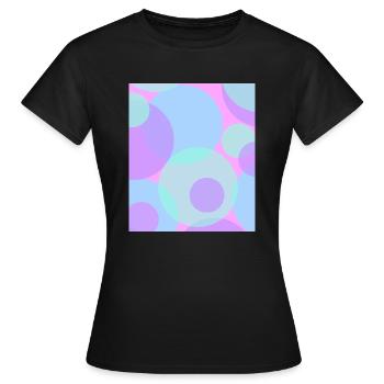 Points in pastel - Women's T-Shirt - black - Front - AI Model Female 172 dark (172cm)