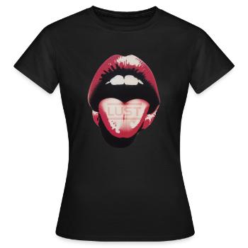 Bouche de luxure - T-shirt Femme - noir - Devant - AI Model Female 172 dark (172cm)