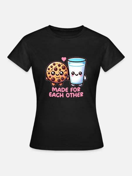Milch und Kekse - Frauen T-Shirt - Schwarz