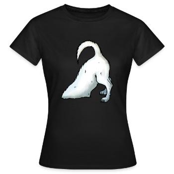 Jack Russell creuse - T-shirt Femme - noir - Devant - AI Model Female 172 dark (172cm)