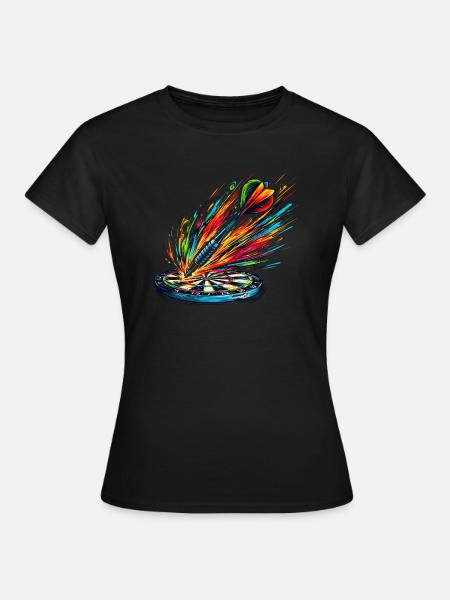 Darts Splash - Frauen T-Shirt - Schwarz