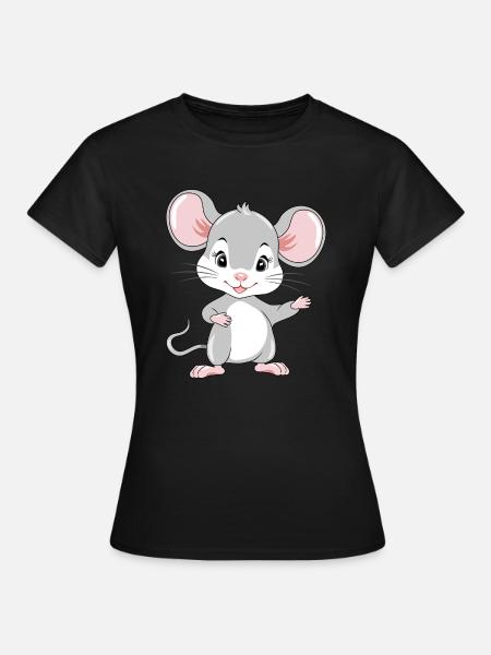 Het welkom heten van leuke babymuis - Dame-T-shirt - sort