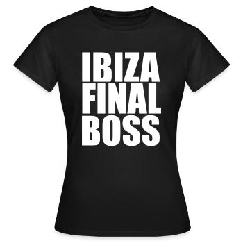ibiza final bos$ geschenk shirt lustig - Frauen T-Shirt - Schwarz - Vorne - AI Model Female 172 dark (172cm)