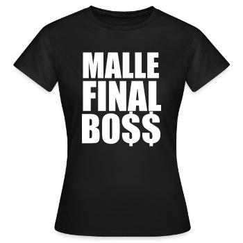 malle final bo$$ Mallorca lustig - Frauen T-Shirt - Schwarz - Vorne - AI Model Female 172 dark (172cm)