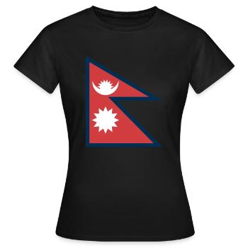 Nepal - Frauen T-Shirt - Schwarz - Vorne - AI Model Female 172 dark (172cm)